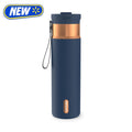 Contigo 24oz DualSip Insulated Stainless Steel Water Bottle with Built-In Straw and Drink Opening, Abyss Blue/Silver