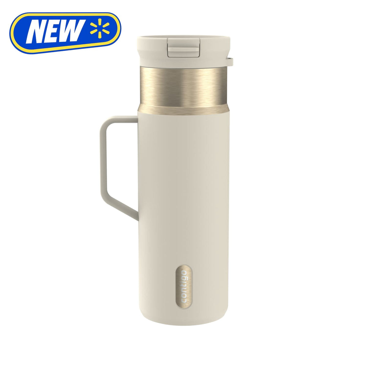 Contigo 20oz SnapSeal Insulated Stainless Steel Tumbler, Oatmilk Cream/Champagne