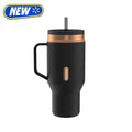 Contigo 30oz SnapSeal Insulated Stainless Steel Tumbler with Straw, Licorice Black/Bronze