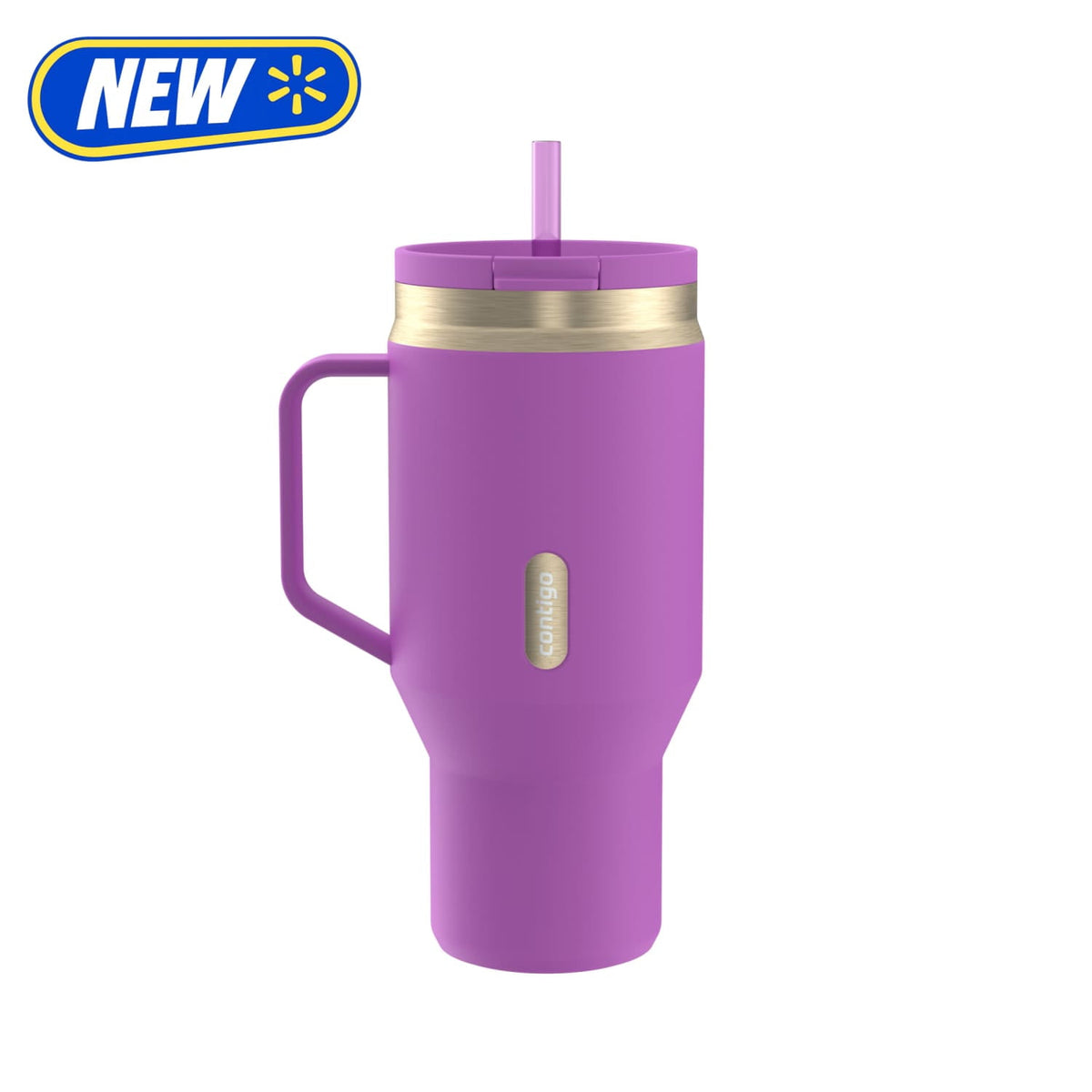 Contigo 30oz SnapSeal Insulated Stainless Steel Tumbler with Straw, Licorice Black/Bronze