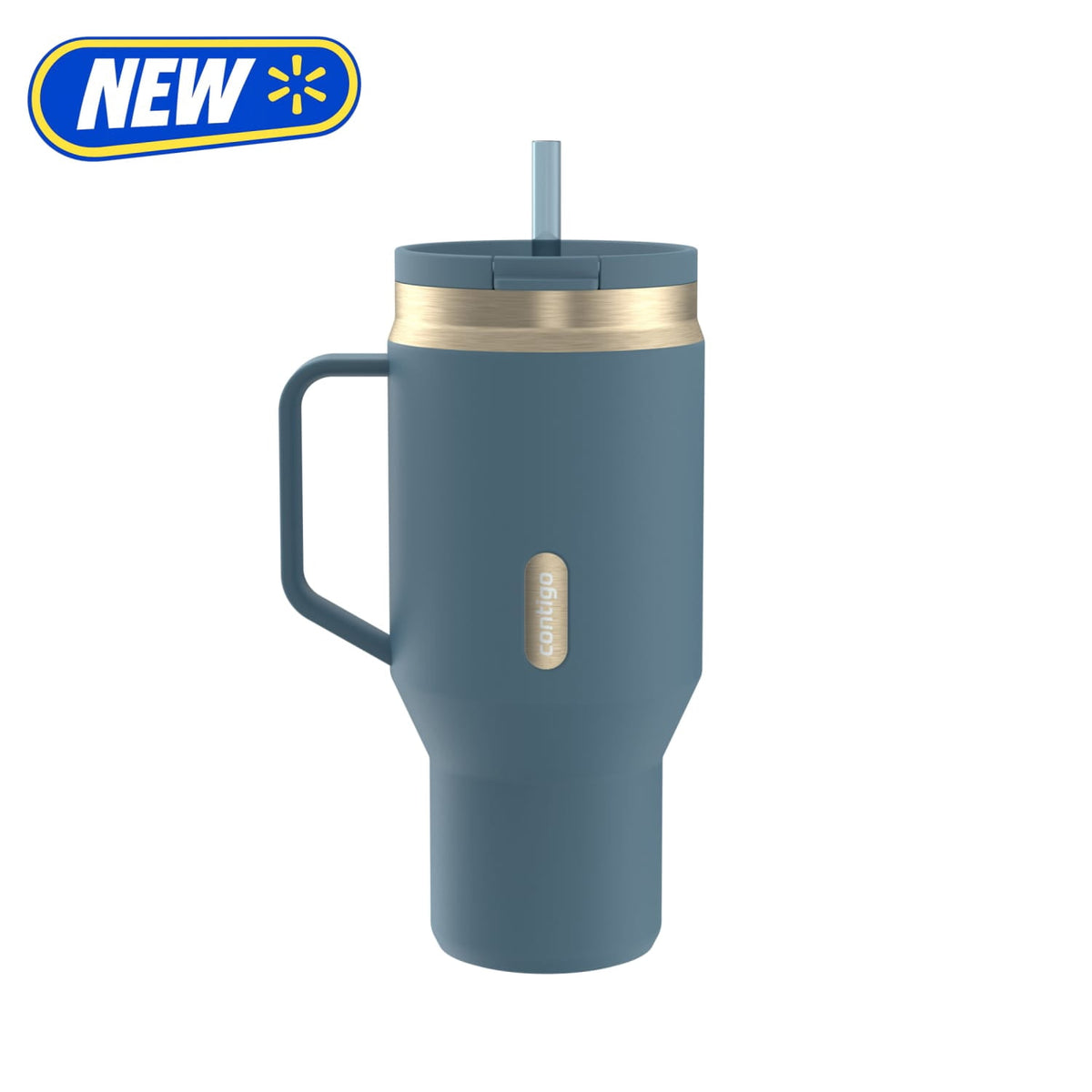 Contigo 30oz SnapSeal Insulated Stainless Steel Tumbler with Straw, Licorice Black/Bronze