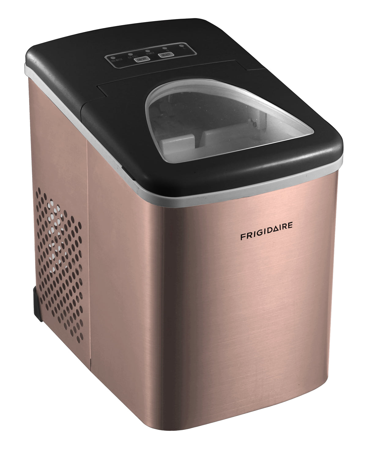 Frigidaire 26 lb. Bullet Ice Maker, Countertop Ice Machine with LED Control Panel, Red Stainless Steel