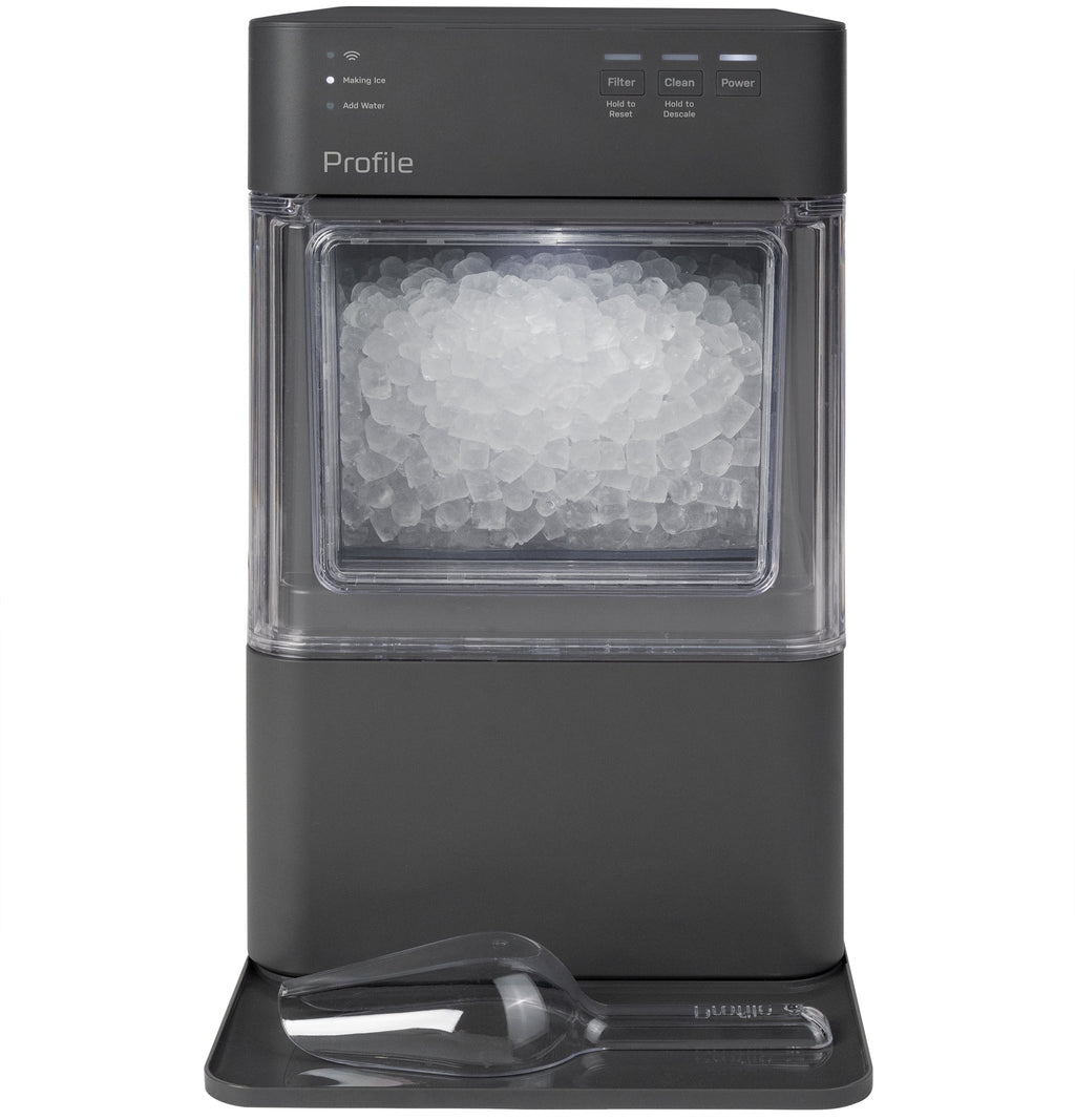 GE Profile Opal Mini Nugget Countertop Ice Maker with Descaler, 36lb Daily Capacity, with WIFI - Charcoal Gray