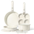 Gipp 11pcs Ceramic Cookware Sets, Pots and Pans Set Non Stick with Removable Handle, Oven & Dishwasher Safe,Induction Cookware