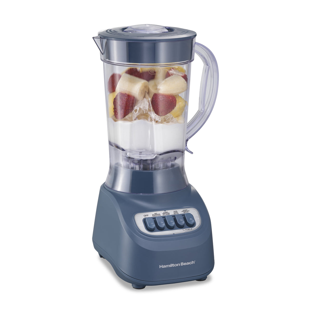 Hamilton Beach Smoothie Blender, 48 oz BPA-Free Jar 650 W 12-Function Countertop Blender for Kitchen, White
