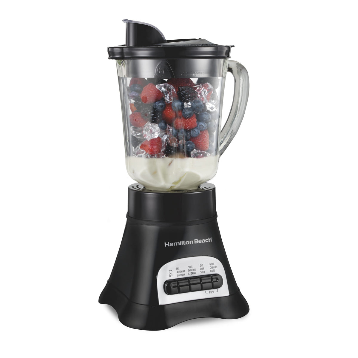 Hamilton Beach Multi-Function Smoothie Blender for Kitchen, 40 oz Jar for Smoothies and Shakes, Black
