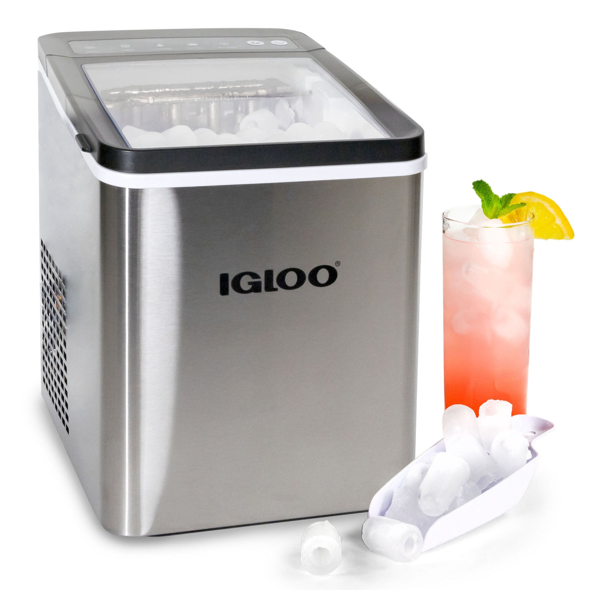 Igloo 26 lb. Automatic Portable Countertop Ice Maker Machine, White