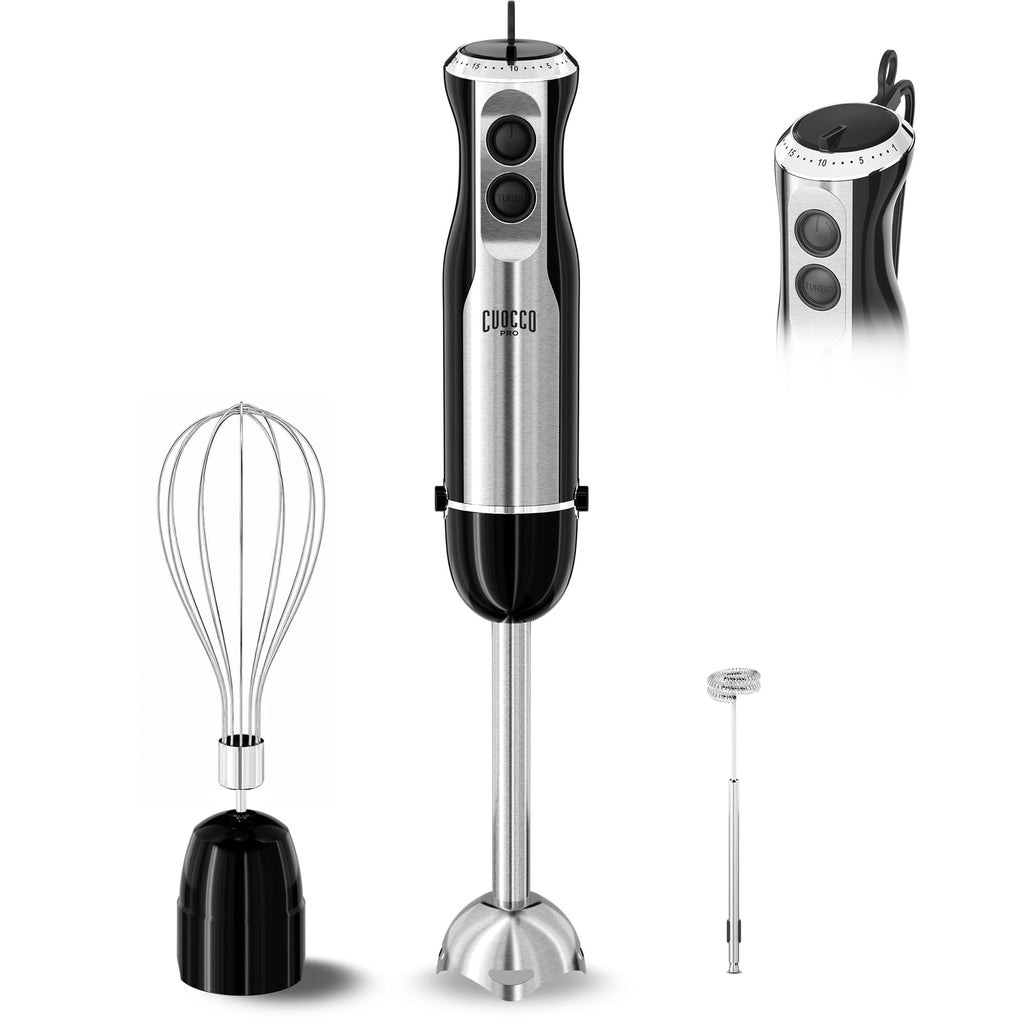 Immersion Blender, 1100W Immersion Blender Handheld with 21 Speeds & Turbo Boost – 3-in-1 Hand Blender for Purees, Baby Food, Milkshakes, Soups & Smoothies