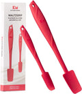 Kitchen Mama WaltzGrip Platinum Silicone Jar and Can Spatula Utensil Set (Red)