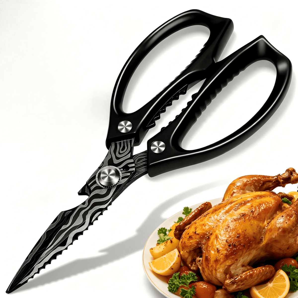 Plys Kitchen Shears Heavy Duty All-Purpose Stainless Steel Dishwasher Safe