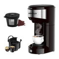 MINI Single Serve Coffee Maker,Instant Coffee Maker One Cup for K Cup & Ground Coffee,Portable Capsule Coffee Machine with 6 to 14oz Reservoir,90 Seconds Fast Brewing and One Button Operation