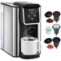 Mecity Coffee Maker 3 in 1 Single Serve Coffee Machine, Compatible with K cup Capsules, Instant Coffee Pot, Tea maker, 6,8,10 Oz Cup, Removable 50 Oz Water Reservoir, 120V 1150W, Black