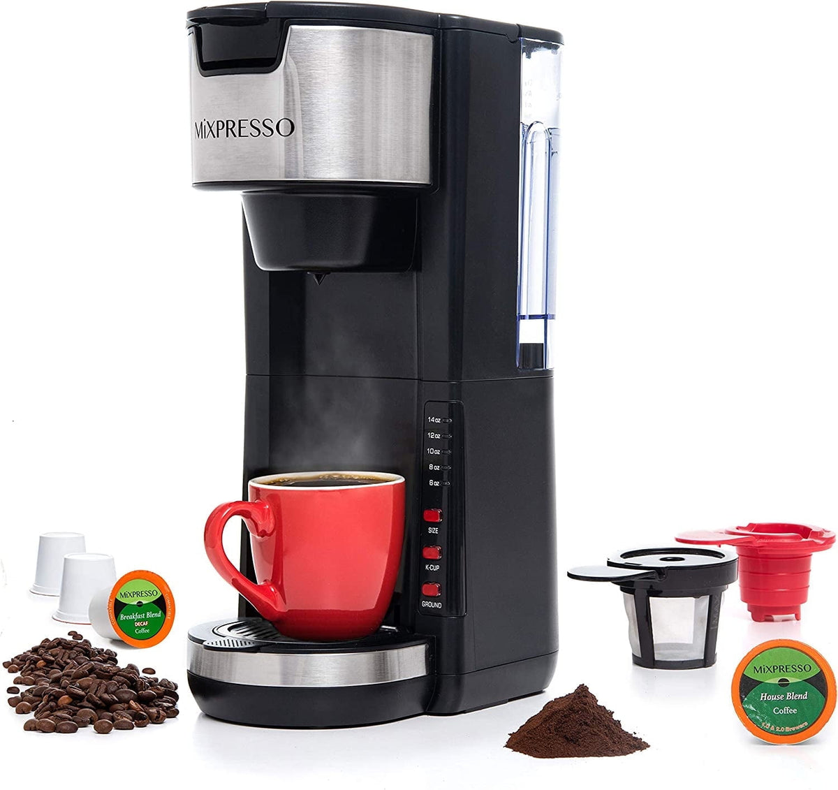 Mixpresso Single Serve Coffee Brewer, White