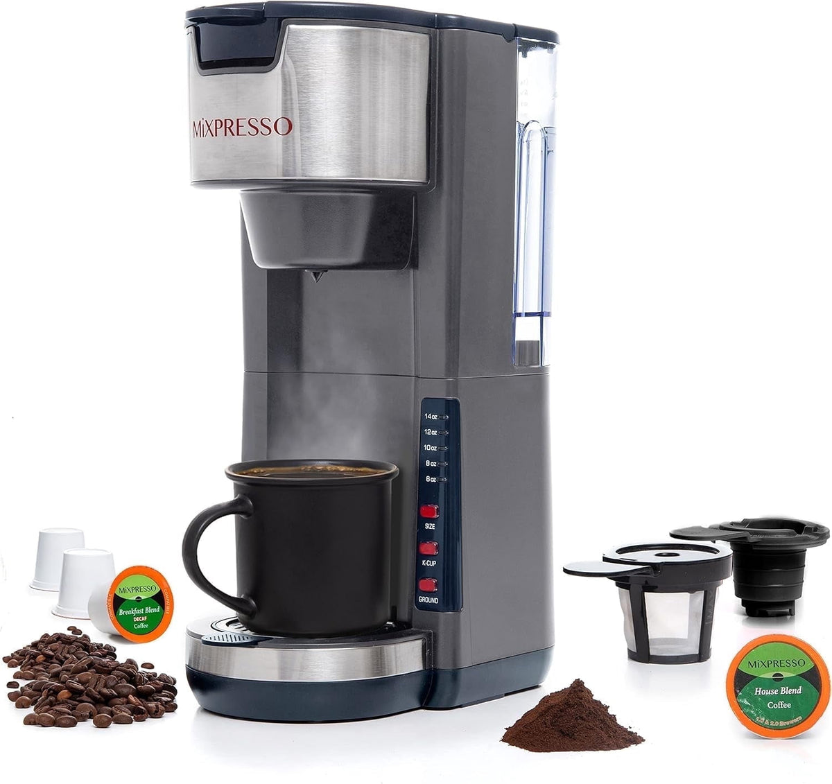 Mixpresso Single Serve Coffee Brewer, White