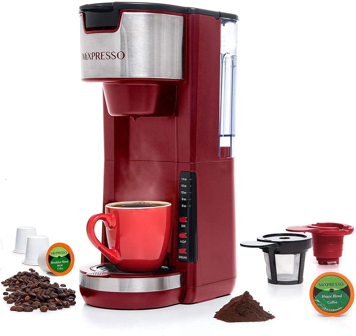 Mixpresso Single Serve Coffee Brewer, White