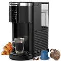 Moifoi Coffee Maker 2-in-1 Single Serve Coffee Machine, for K-Cup Coffee Capsule Pod, Ground Coffee Powder Brewer, Black