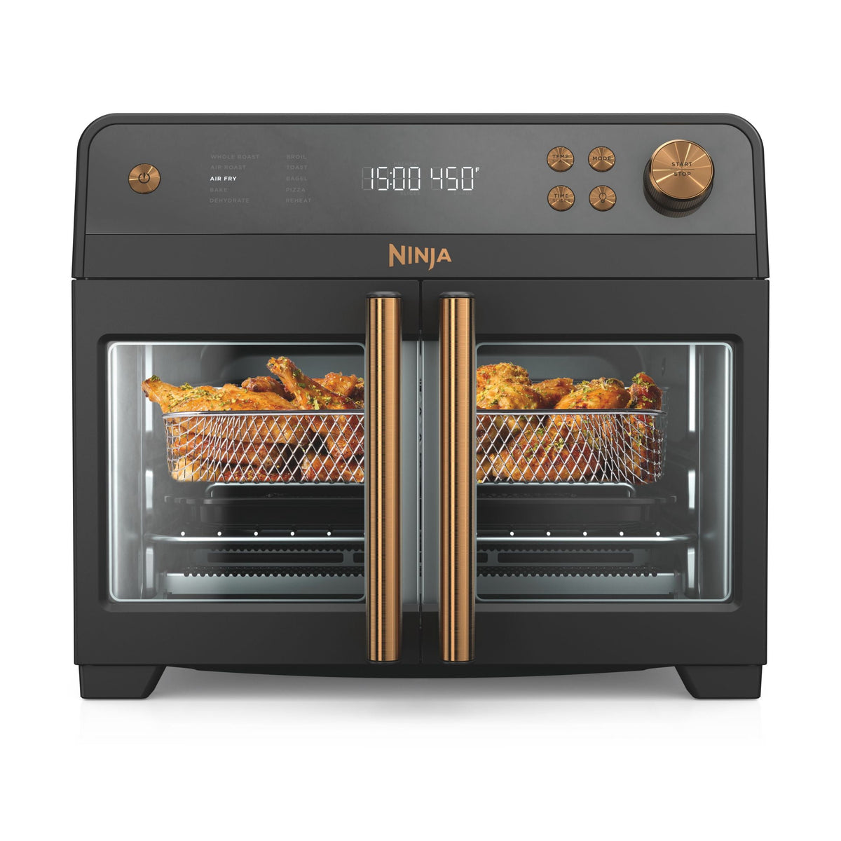 Ninja French Door 8-in-1 Countertop Oven, with Smart Surroundair Technology and Air Fry Function, Dishwasher Safe, 6 Pieces, FO100 Silver