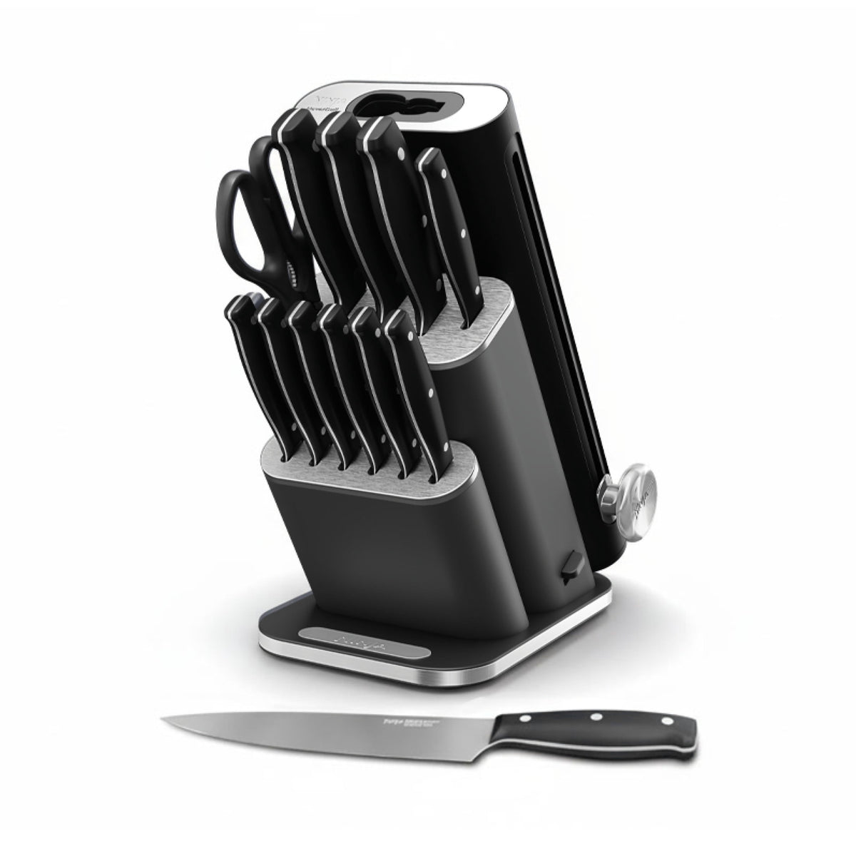 Ninja NeverDull Razor-Sharp 13-Piece Knife System with Removable Sharpener, Laser-Cut Blades, NK12013BK1, Black