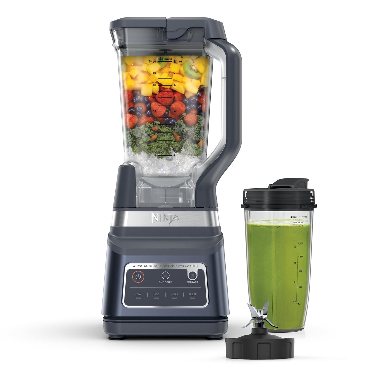 Ninja Professional Plus DUO 72-Oz Blender, Smoothies, Ice Crush, 2 Auto-iQ Preset Programs, 4 Speeds, 1400PW, BN750WH White
