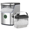 Philergo 35lbs/24H Nugget Ice Maker Countertop with Detachable Ice Basket, Portable Ice Machine,Chewable Ice, Self-Cleaning, Silver