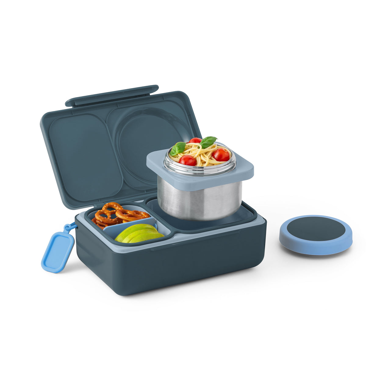 OmieBox UP is an Insulated Bento Lunch Box with a 12oz Thermos - Cosmic Blue by OmieLife