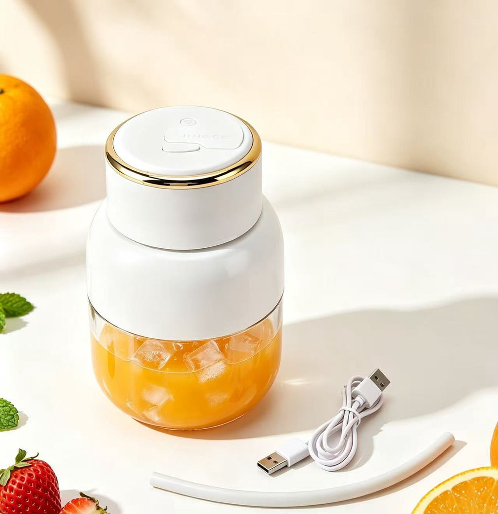 Portable Blender – USB Rechargeable 800ml Juice Blender with 6 Blades, Mini Juicer Cup for Shakes and Smoothies, for Sports, Travel, Gym, Office (White)