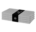Softopia Cotton Cloth Napkin 100% Cotton 18"x18" Decorative Washable Table Houndstooth Check Napkins Set of 4 for Dining, Holidays, Buffet Parties & Wedding Use - Grey