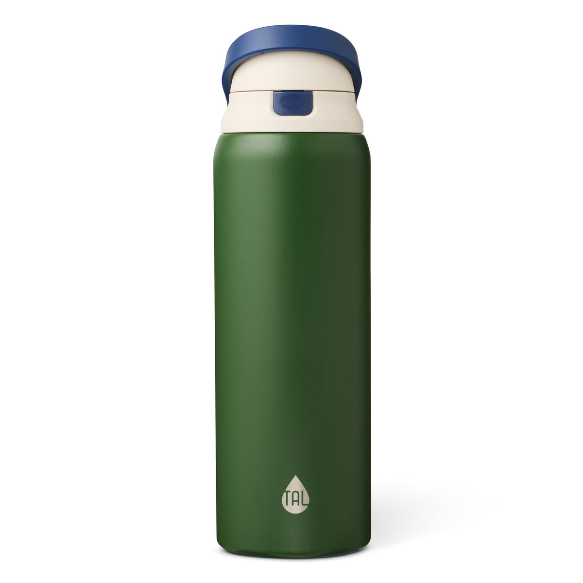 TAL 32oz Stainless Steel 2-in-1 Water Bottle with Straw and Chug Lid, Black