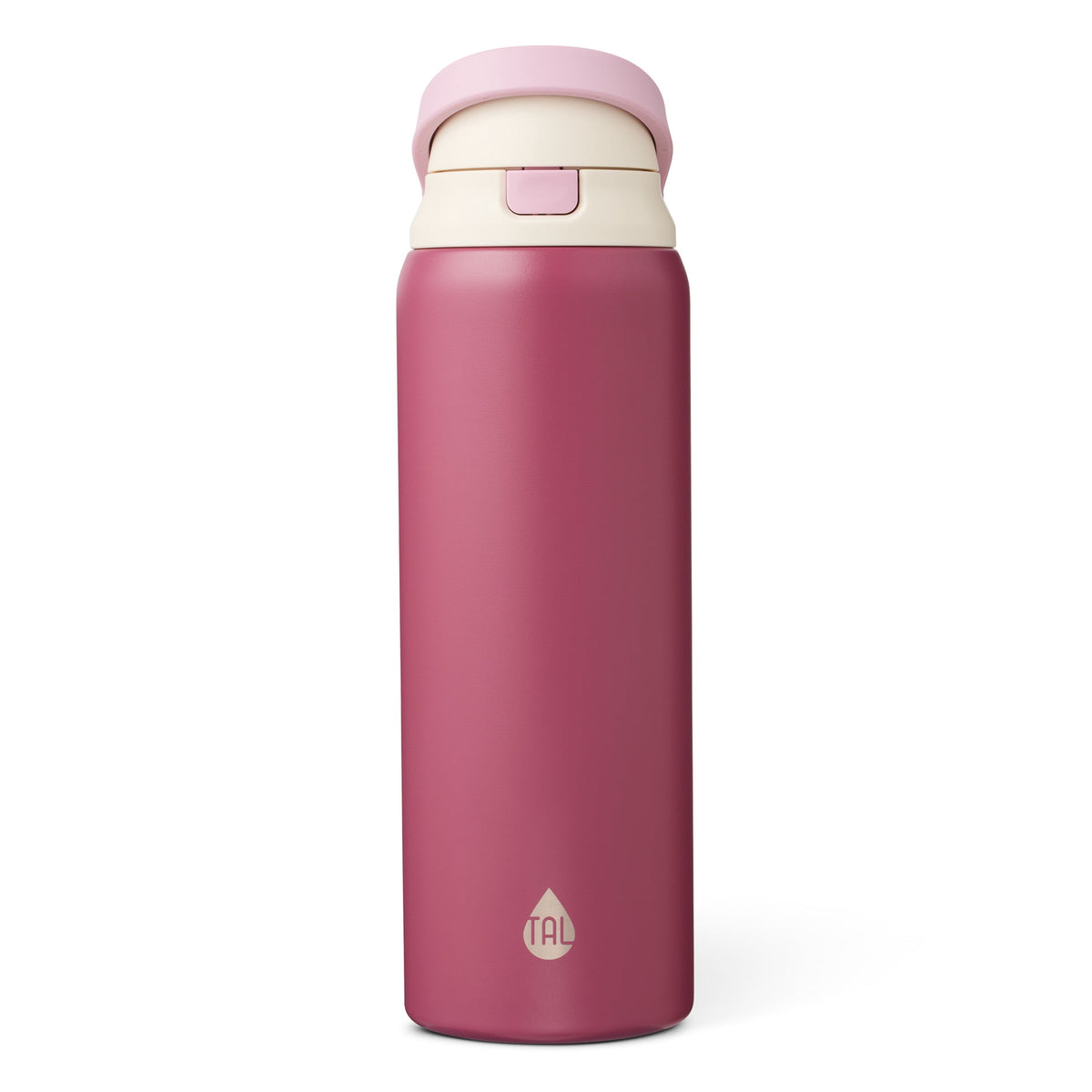 TAL 32oz Stainless Steel 2-in-1 Water Bottle with Straw and Chug Lid, Black