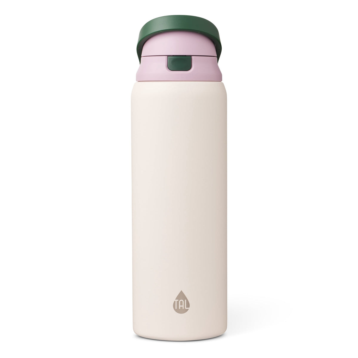 TAL 32oz Stainless Steel 2-in-1 Water Bottle with Straw and Chug Lid, Black