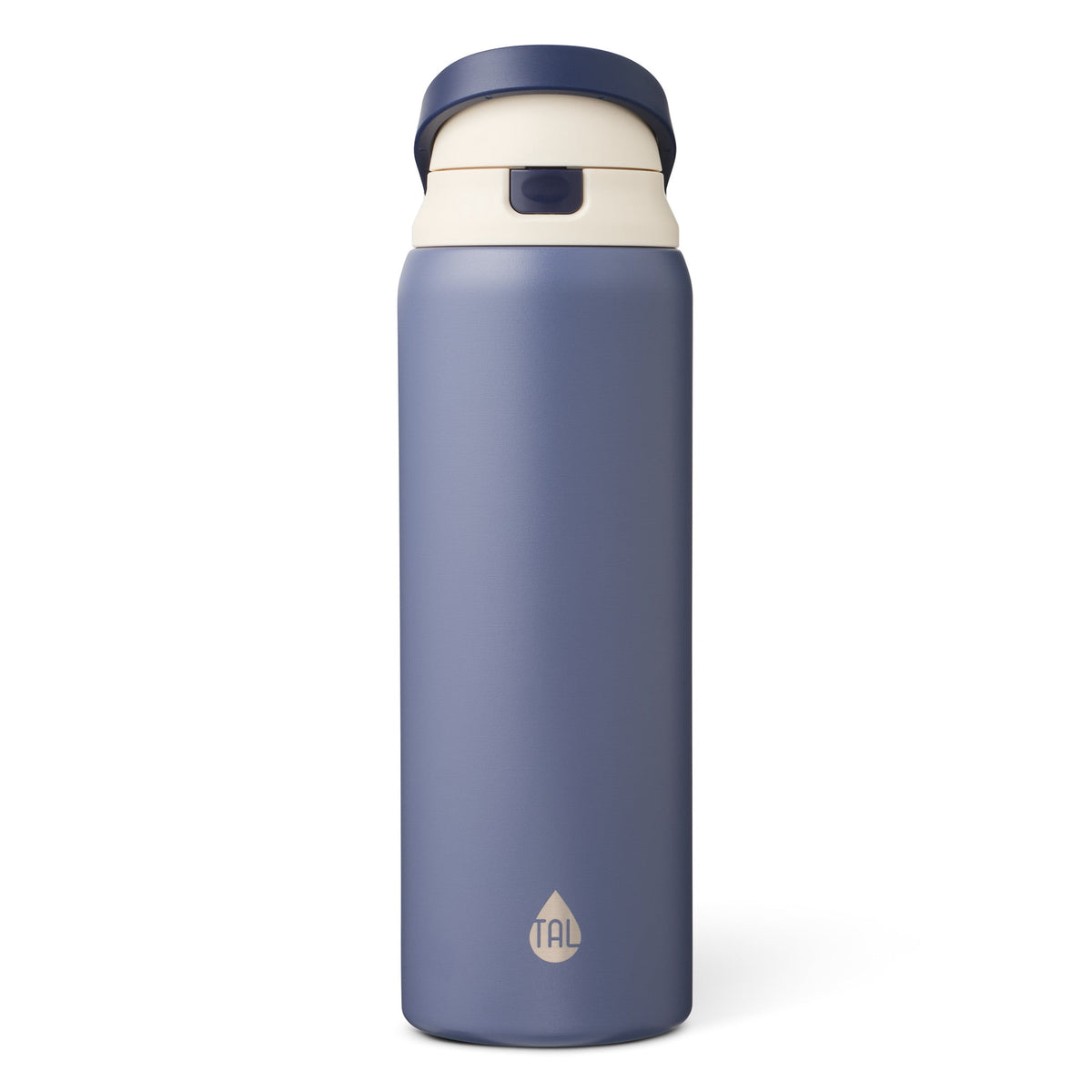 TAL 32oz Stainless Steel 2-in-1 Water Bottle with Straw and Chug Lid, Black