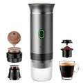 TINANA Portable Espresso Machine for Travel, 3-in-1 Mini Coffee Maker with USB-C, Compatible with NS/DG Capsules/Ground Coffee, 20 Bar, Ideal for Camping, Car, Office & Gifts, Gray