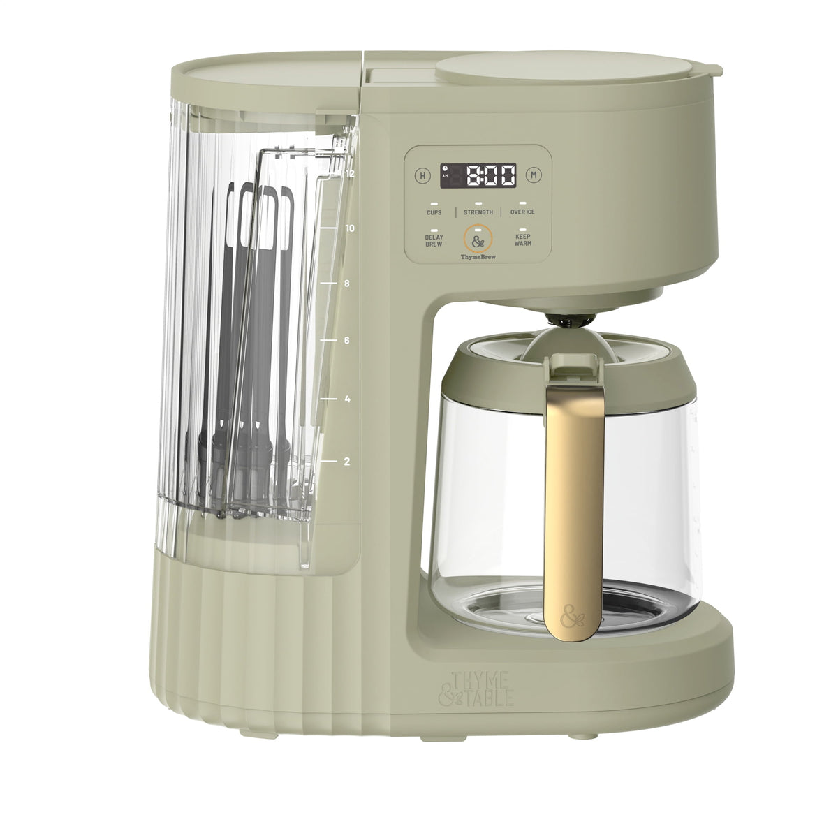Thyme & Table 12-Cup Programmable Drip Coffee Maker, 60oz Water Reservoir, Atlantic Blue