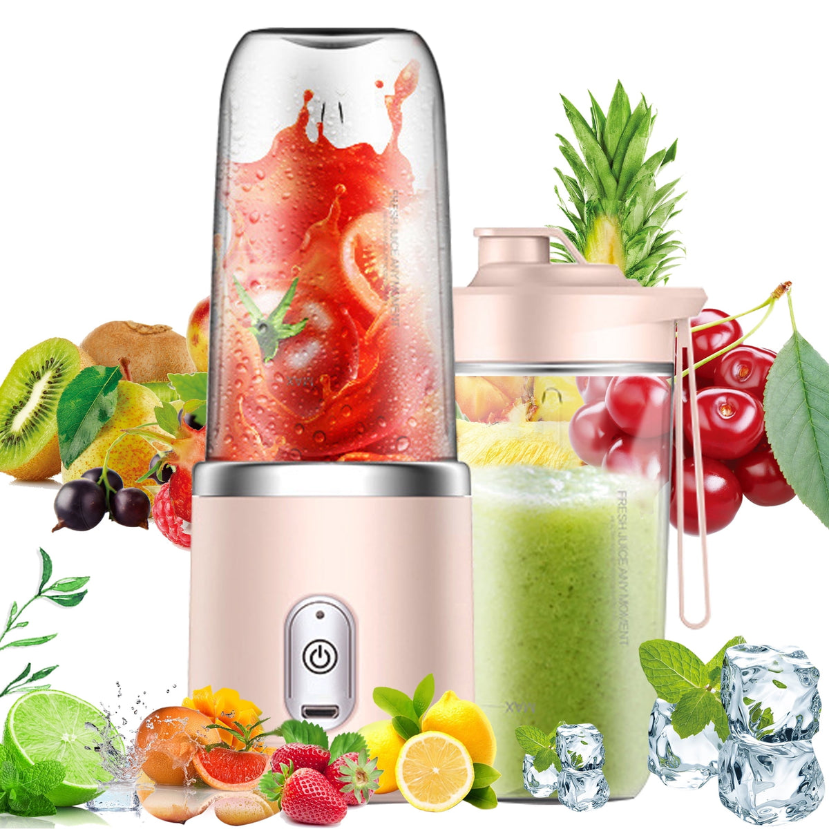 VIIWII Personal Blender for Smoothies Juice Portable Rechargeable Mini Bullet Blenders Cup