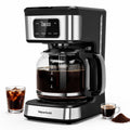 Vaparinckl 12-Cup Programmable Coffee Maker, Touch Screen, Auto Brew Timer & Shut-Off, Keep Warm, Black
