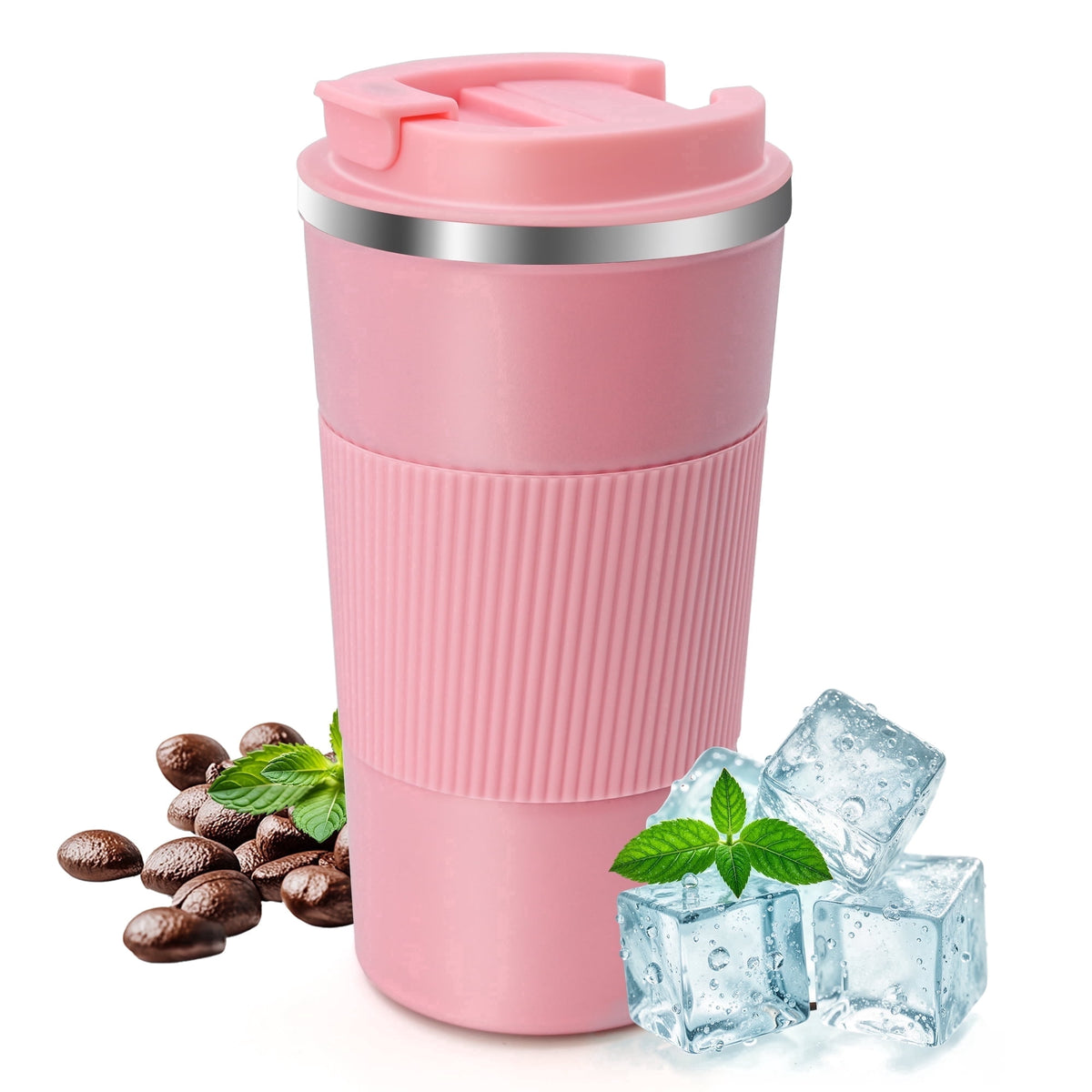 Vaparinckl Travel Coffee Mug, 17 oz Stainless Steel Vacuum Insulated Coffee Tumbler with Lid, Reusable Cup for Hot & Cold Drinks, Black