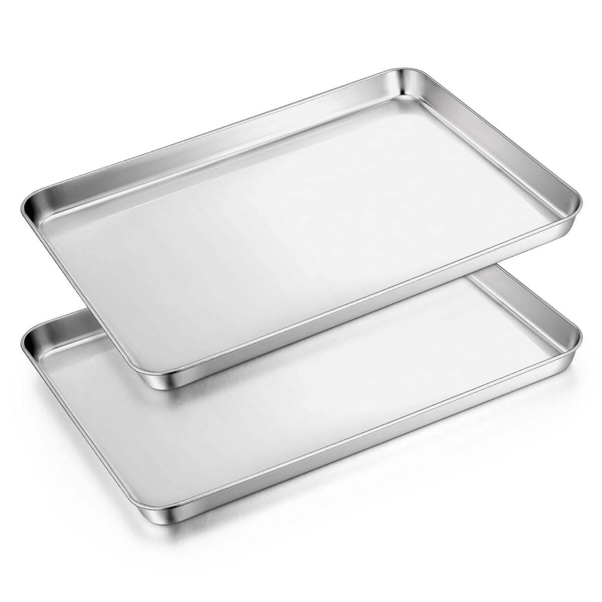 Vesteel 20" x 14" x 1" Extra Large Baking Sheet Set of 2, Heavy Duty Stainless Steel Cookie Sheet Baking Pan for Oven, Non-Stick & Dishwasher Safe