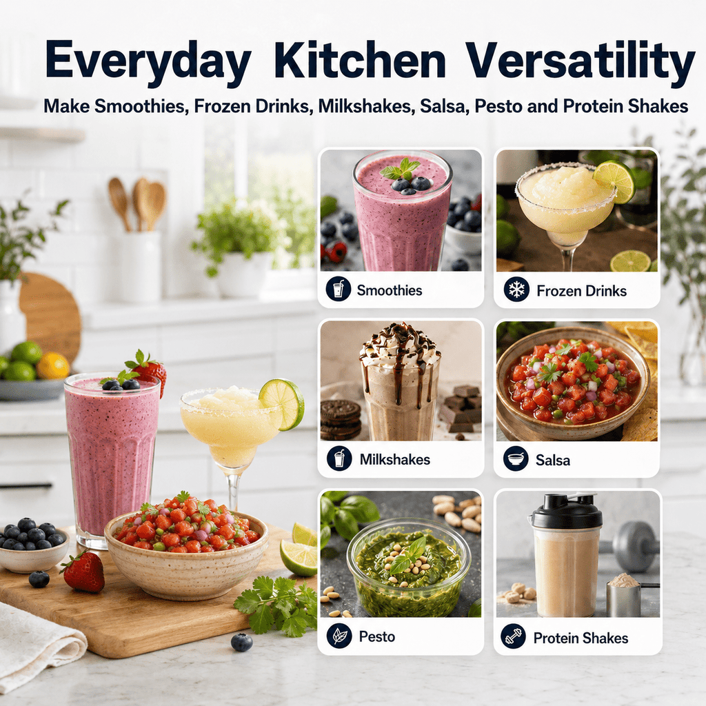 Sentryse Blender for Kitchen, 1800W Countertop Smoothie Blender with 68 oz Pitcher & 20 oz Grinding Cup, 28000 RPM Kitchen Blender for Ice Crushing, Frozen Drinks, Milkshakes and Sauces