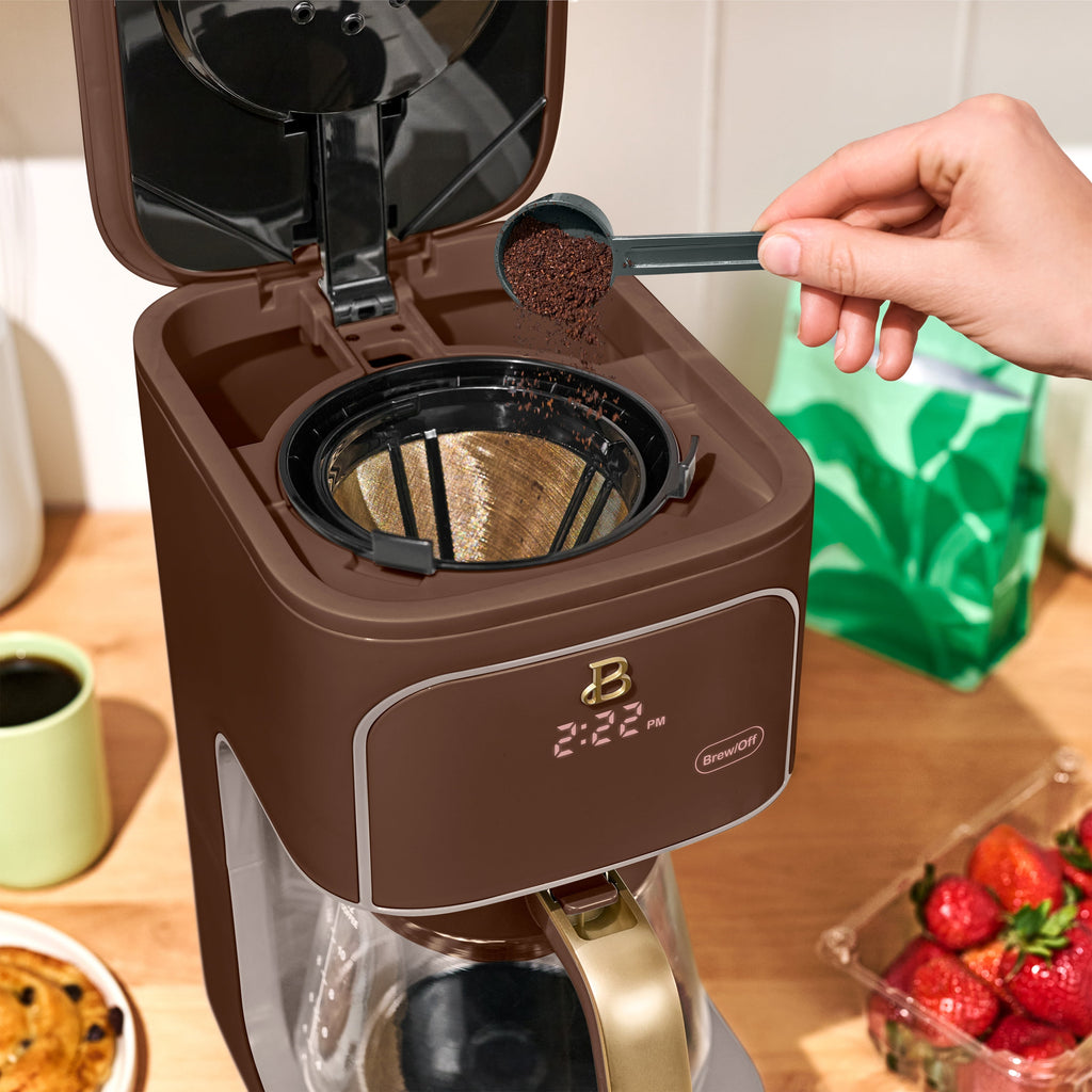 Beautiful 12 cup Programmable Coffee Maker, Thyme Green by Drew Barrymore