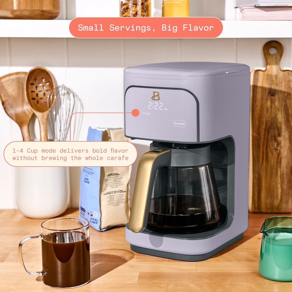 Beautiful 12 cup Programmable Coffee Maker, Thyme Green by Drew Barrymore