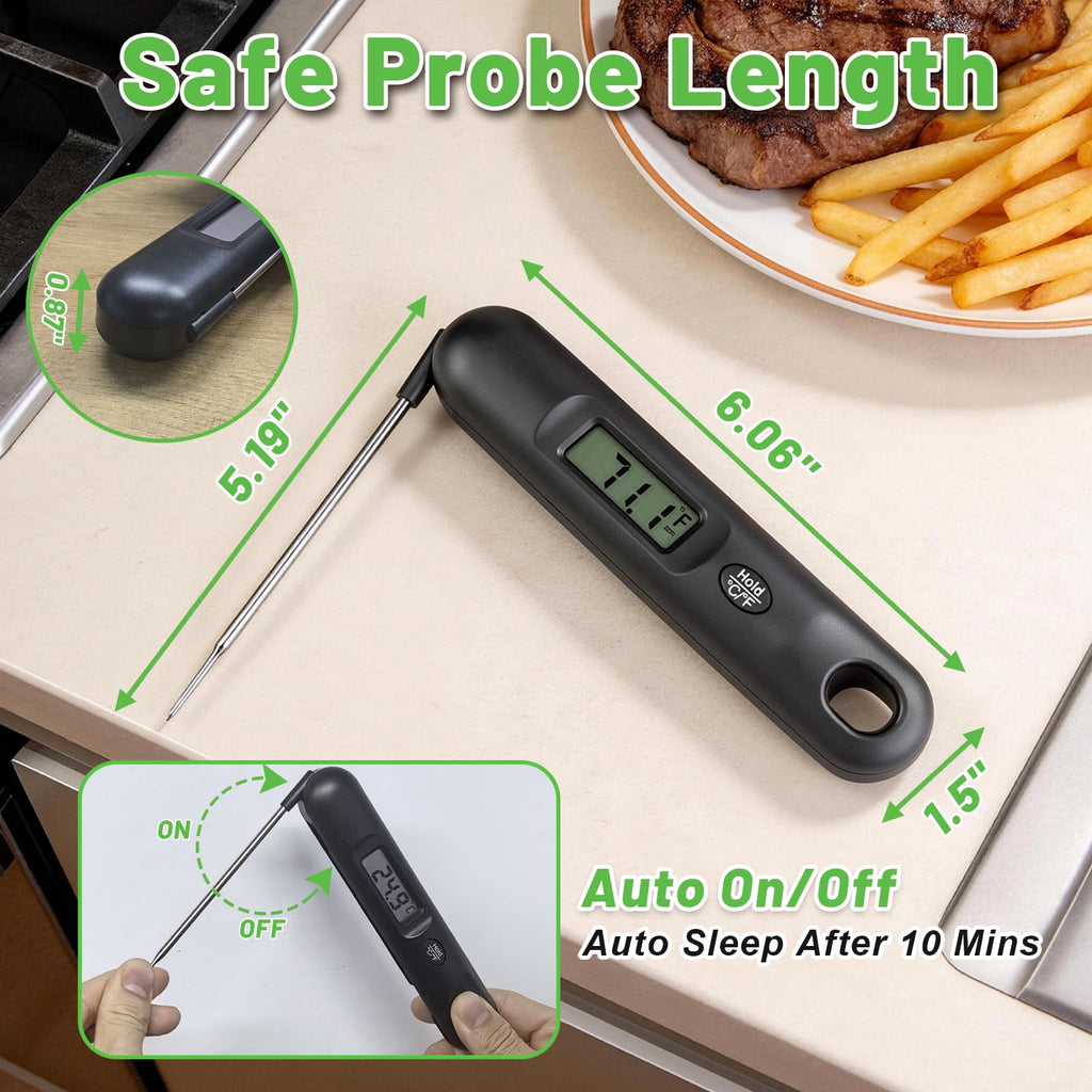 AGCAN Digital Meat Thermometer Instant Read Food Thermometers for BBQ Grilling Cooking