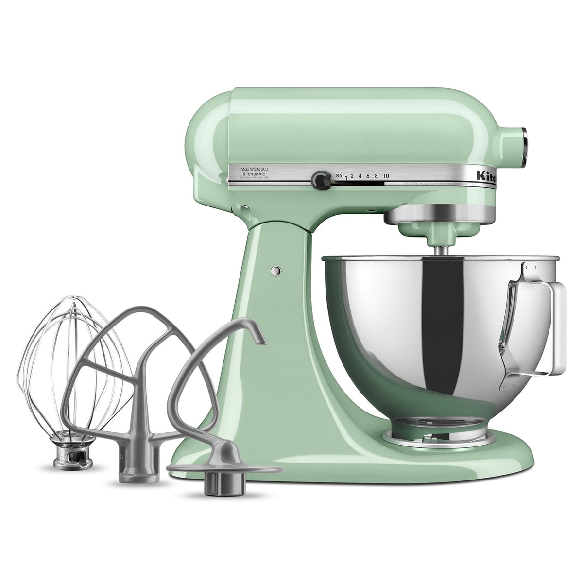 KitchenAid Deluxe Series 4.5 Quart Tilt-Head Stand Mixer with Stainless Bowl, Contour Silver, KSM97CU