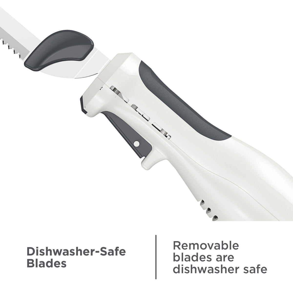 BLACK+DECKER 9-Inch Electric Carving Knife, Stainless Steel, White