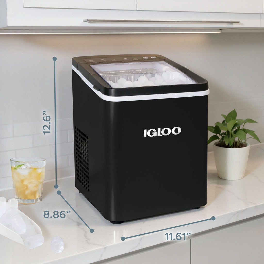Igloo 26 lb. Automatic Portable Countertop Ice Maker Machine, White