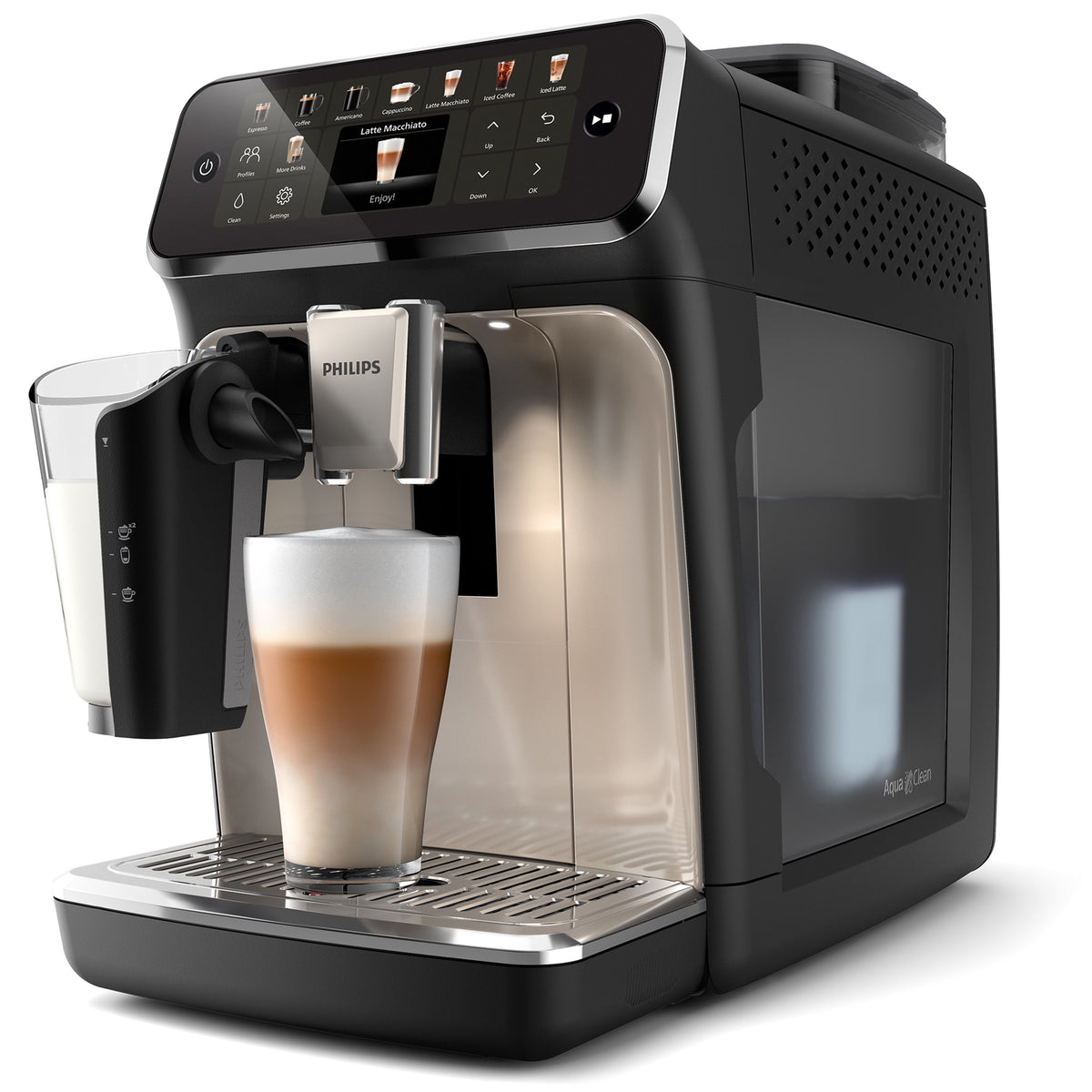 Philips 5500 Fully Automatic Espresso Machine with LatteGo Milk Frother, Grey Chrome