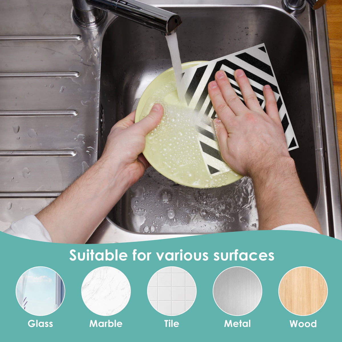 10 Pcs Swedish Dishcloths Reusable Kitchen Dish Towels Absorbent Dishcloths Washable Cellulose Sponge Cloths Quick Drying Cleaning Cloths Soft Kitchen Dish Cloth, 7.7 x 6.7in