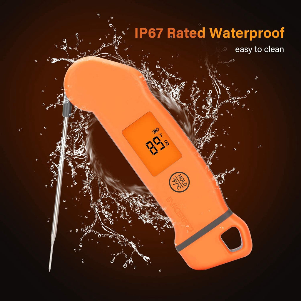 Inkbird Meat Thermometer IHT-1S, Instant Read Meat Thermometer Waterproof Digital Cooking Thermometer