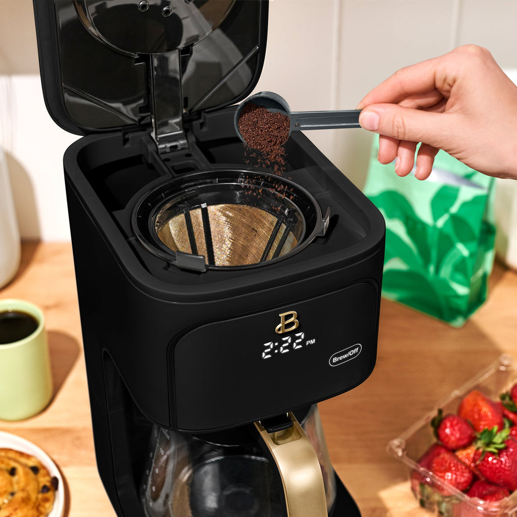 Beautiful 12 cup Programmable Coffee Maker, Thyme Green by Drew Barrymore