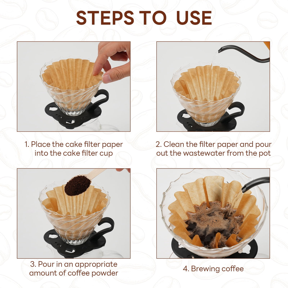 DTFMZOV 5 Cup Basket Coffee Filter, 250 Count Coffee Filters for 5 Cup Coffee Maker, Disposable Paper Coffee Filters for Mini Brew, White