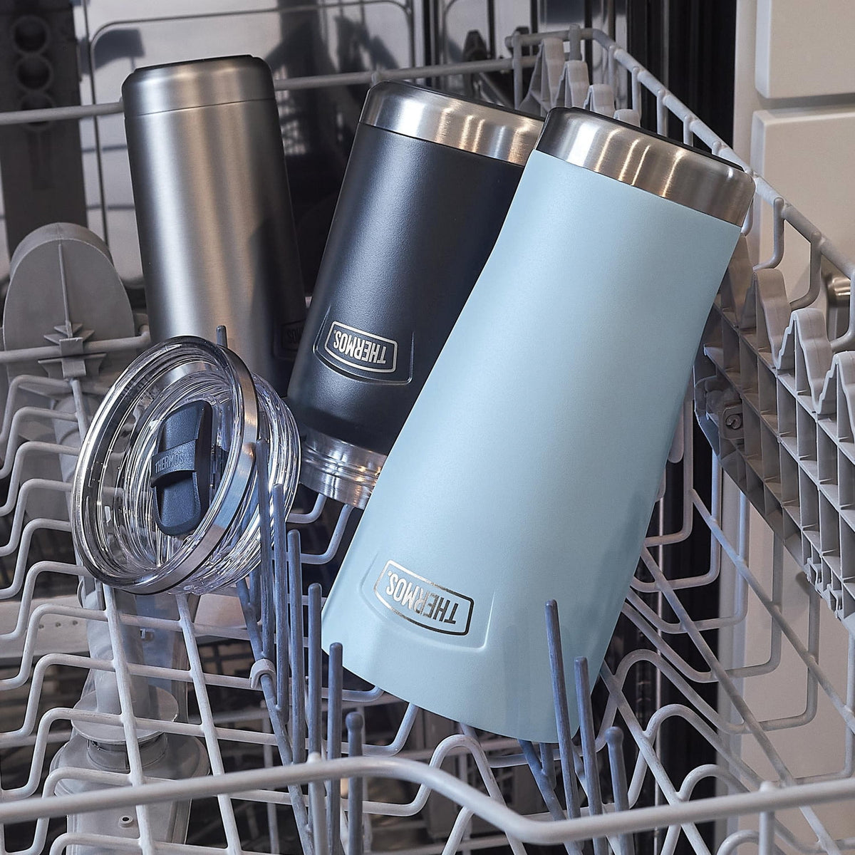 Thermos Stainless Steel Tumbler, w/ Slide Lock Lid, Graphite, 24 oz